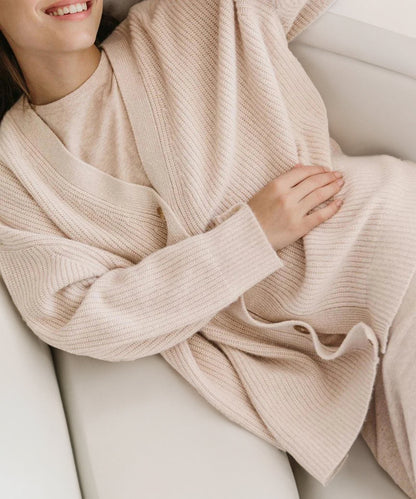 Cardigan D'hiver À Manches Longues Pour Femme | Coupe Oversize