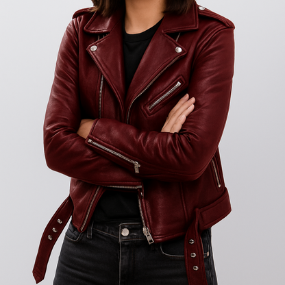 Veste En Cuir Pour Femme | Coupe Slim