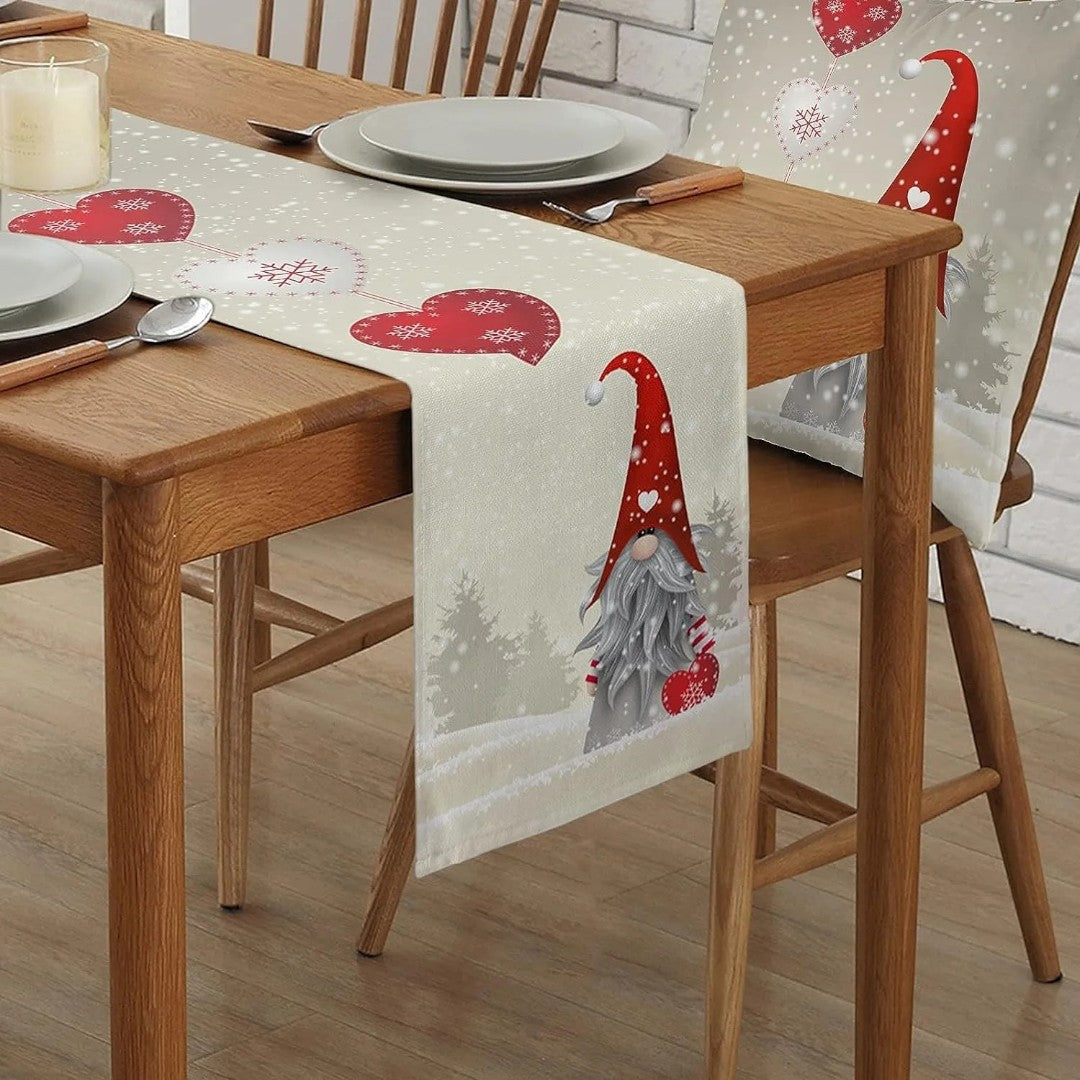 Chemin De Table De Noël | Flocons De Neige Et Gnomes