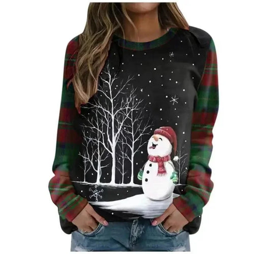 Tops De Noël Pour Femme Avec Imprimé | Manches Longues