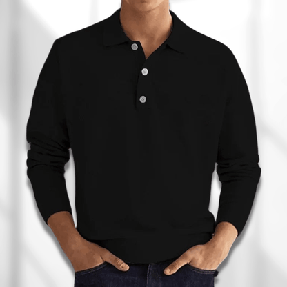 Polo Décontracté À Manches Longues Pour Homme | Coupe Décontractée