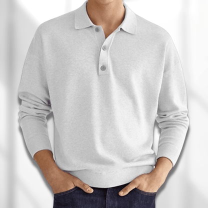 Polo Décontracté À Manches Longues Pour Homme | Coupe Décontractée