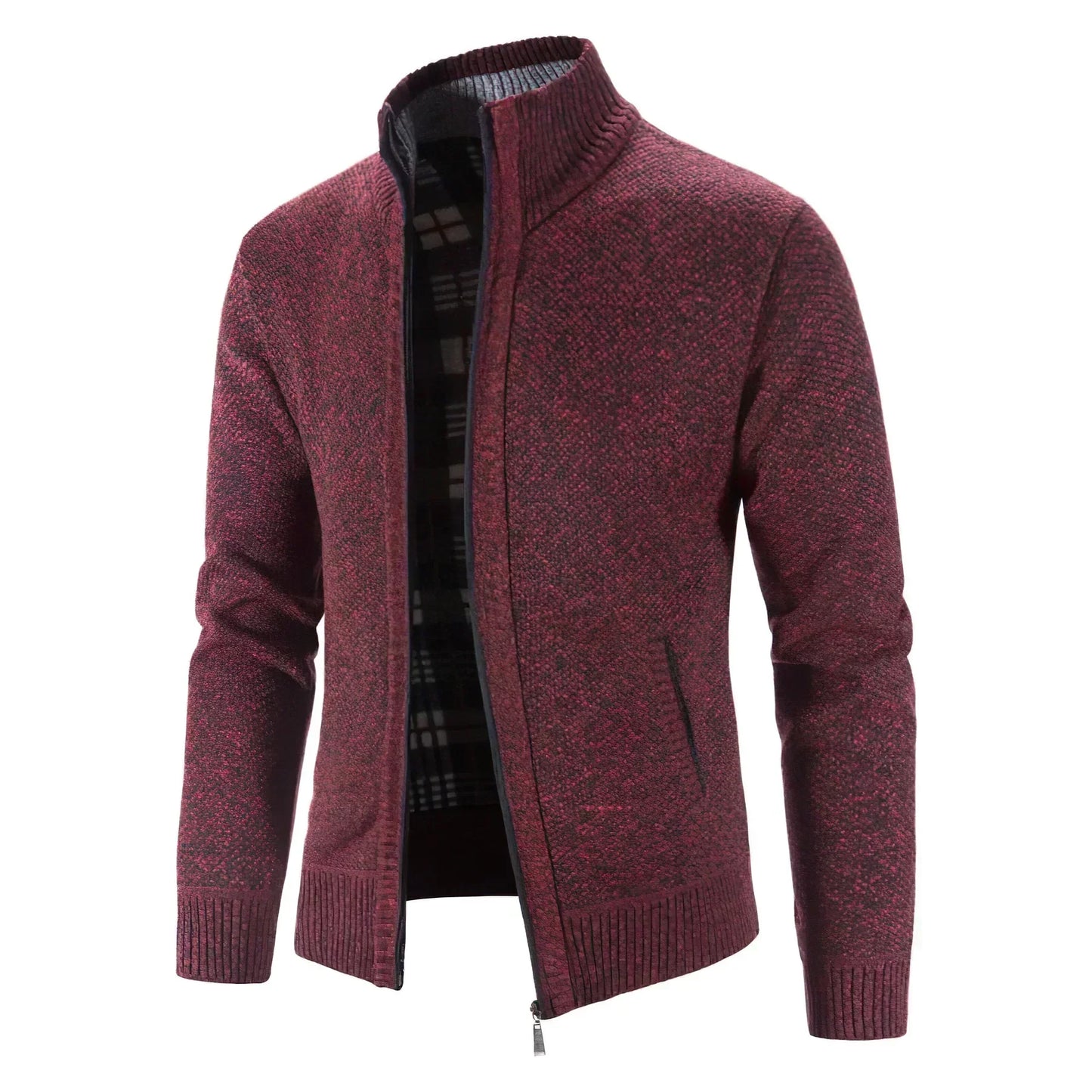 Cardigan Zippé À Col Montant Pour Homme | Hiver