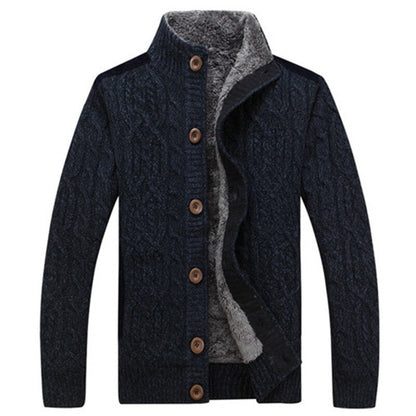 Cardigan En Tricot Avec Doublure En Peluche Pour Homme | Hiver