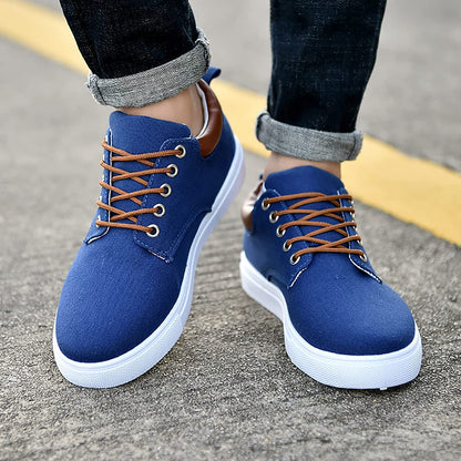 Baskets Décontractées À Lacets Pour Homme | Semelle Blanche