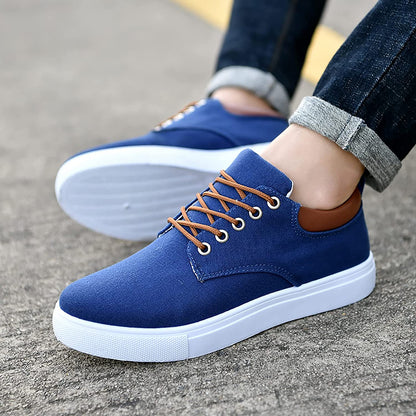 Baskets Décontractées À Lacets Pour Homme | Semelle Blanche