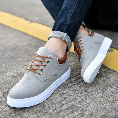 Baskets Décontractées À Lacets Pour Homme | Semelle Blanche