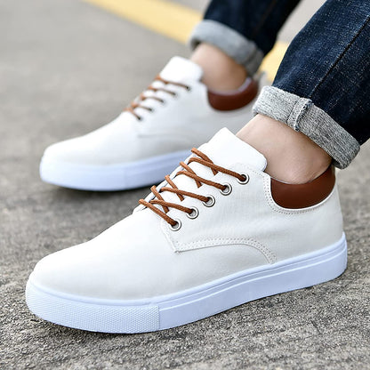 Baskets Décontractées À Lacets Pour Homme | Semelle Blanche