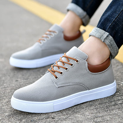 Baskets Décontractées À Lacets Pour Homme | Semelle Blanche
