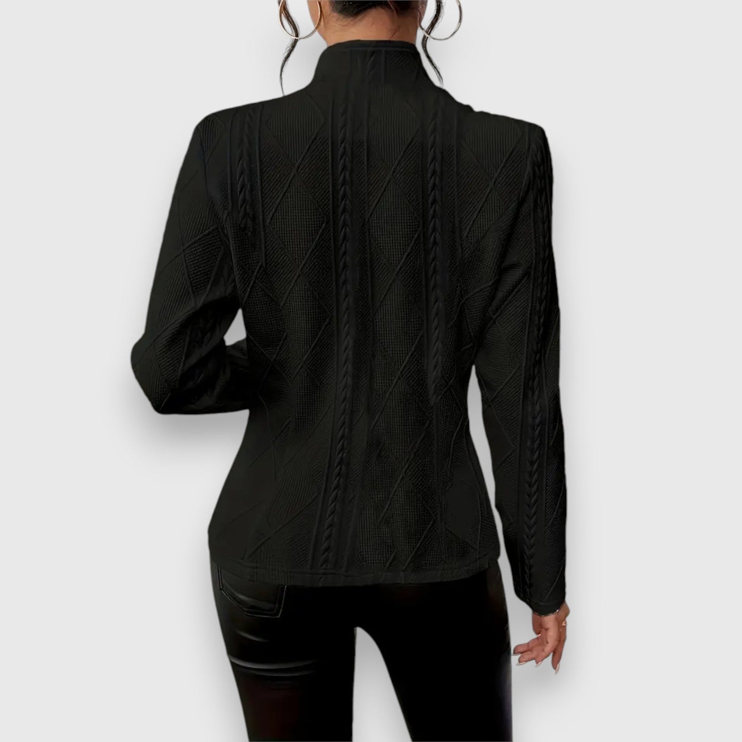 Blazer En Tricot À Manches Longues Pour Femme | Boutonné