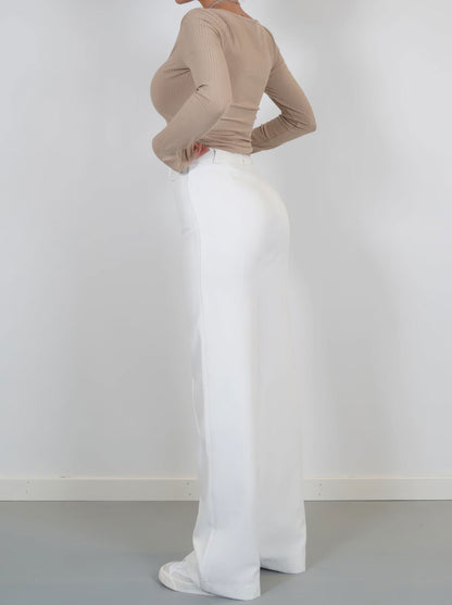 Pantalon Large Zippé Pour Femme | Tendance