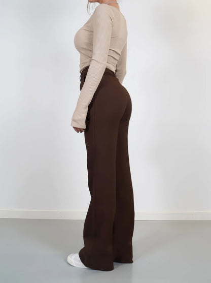 Pantalon Large Zippé Pour Femme | Tendance