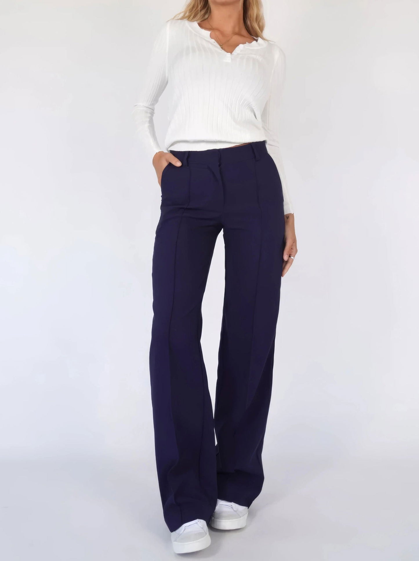 Pantalon Large Zippé Pour Femme | Tendance