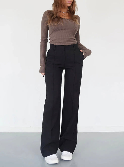 Pantalon Large Zippé Pour Femme | Tendance