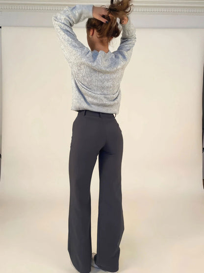 Pantalon Large Zippé Pour Femme | Tendance