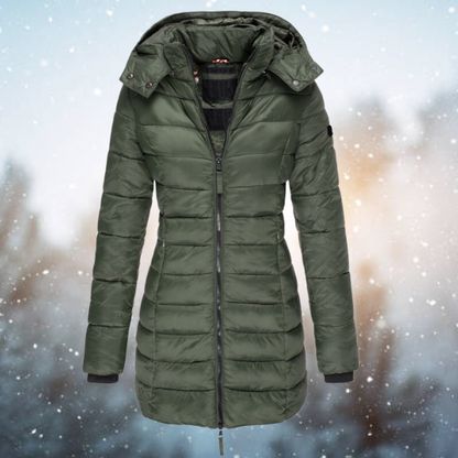Manteau Mi-long À Capuche Pour Femmes | Hiver