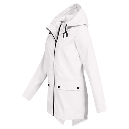 Veste De Pluie Zippée Pour Femmes | Mi-longueur
