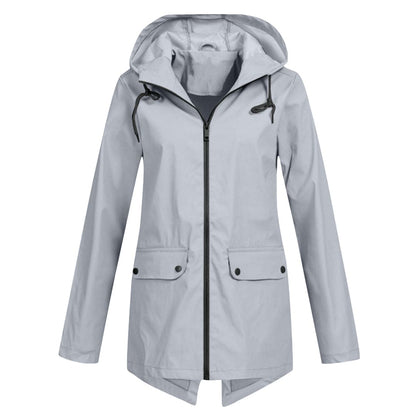Veste De Pluie Zippée Pour Femmes | Mi-longueur