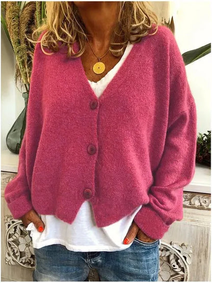 Gilet En Coton Pour Femme Avec Boutons | Col En V