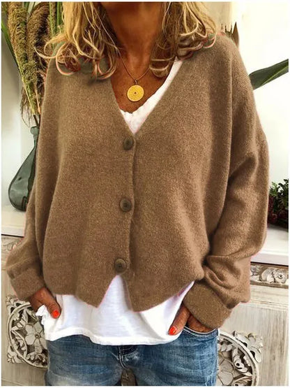 Gilet En Coton Pour Femme Avec Boutons | Col En V