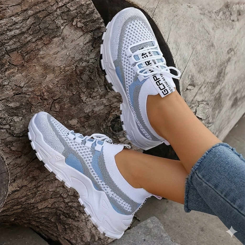 Baskets femme mesh été sneakers femme respirantes chaussures running plateforme