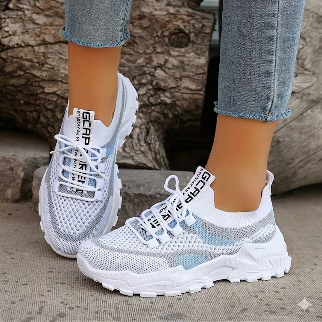 Baskets femme mesh été sneakers femme respirantes chaussures running plateforme