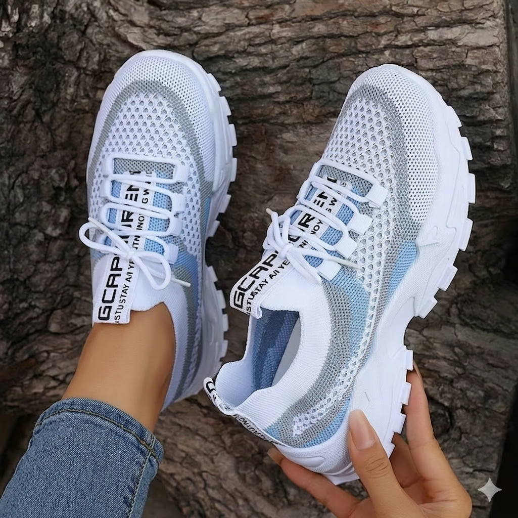 Baskets femme mesh été sneakers femme respirantes chaussures running plateforme