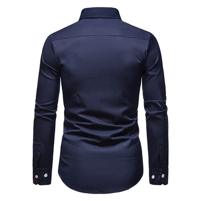 Chemise Homme Cintrée Imprimée À Manches Longues | Tendance
