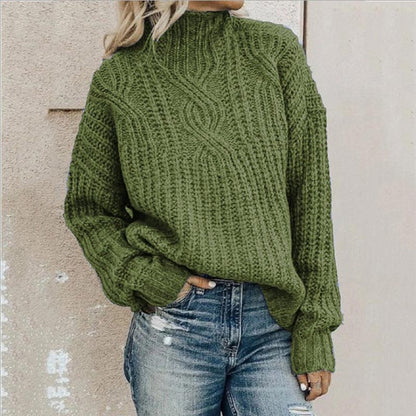 Pull Col Roulé Stylé En Tricot Pour Femme | Hiver
