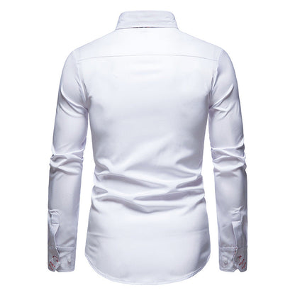 Chemise Homme Cintrée Imprimée À Manches Longues | Tendance