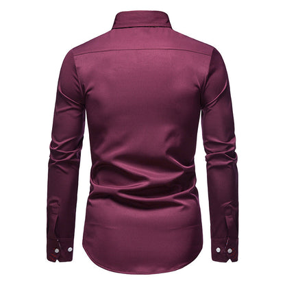 Chemise Homme Cintrée Imprimée À Manches Longues | Tendance