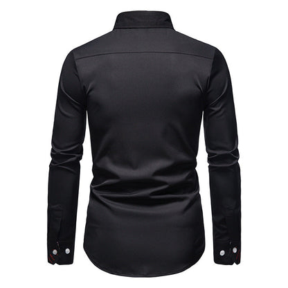 Chemise Homme Cintrée Imprimée À Manches Longues | Tendance