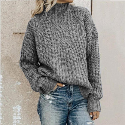 Pull Col Roulé Stylé En Tricot Pour Femme | Hiver