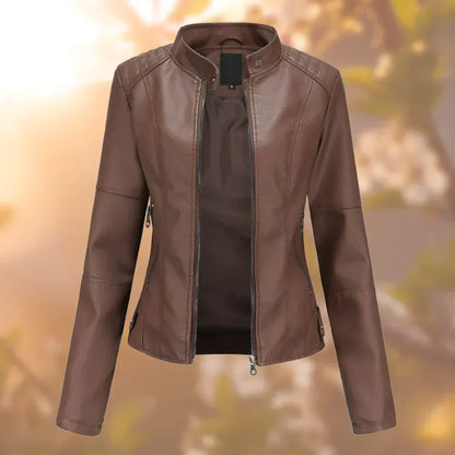 Veste En Cuir Pour Femme | Manches Longues