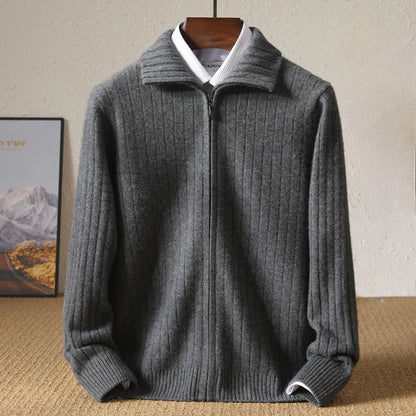 Pull D'hiver En Cachemire Tendance Pour Homme | Avec Fermeture Éclair