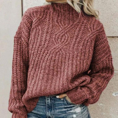 Pull Col Roulé Stylé En Tricot Pour Femme | Hiver