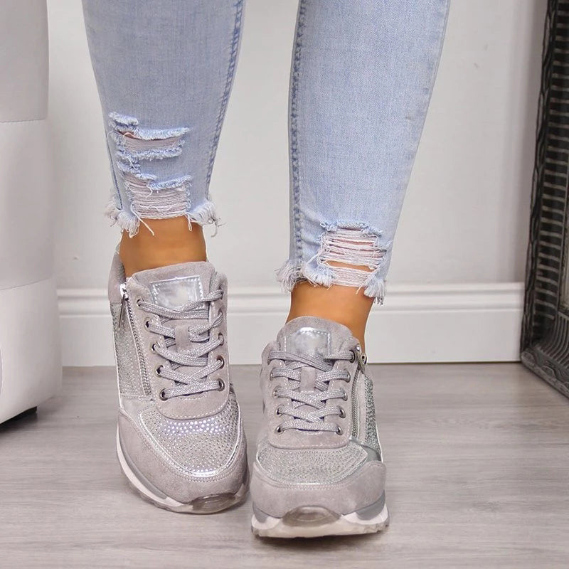 Baskets Tendance À Lacets Pour Femme | Semelle Antidérapante