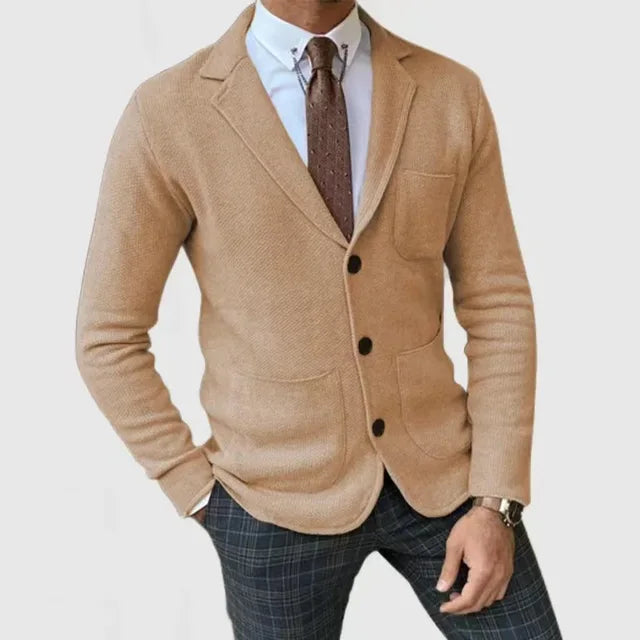Blazer Boutonné À Simple Boutonnage Pour Homme | Manches Longues