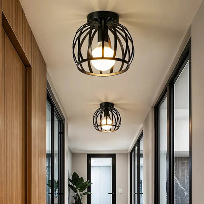 Plafonnier Industriel Pour La Maison | Métal Noir
