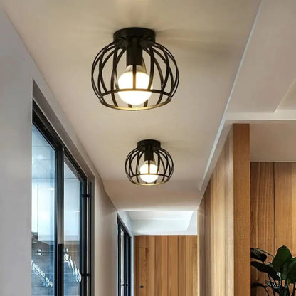 Plafonnier Industriel Pour La Maison | Métal Noir
