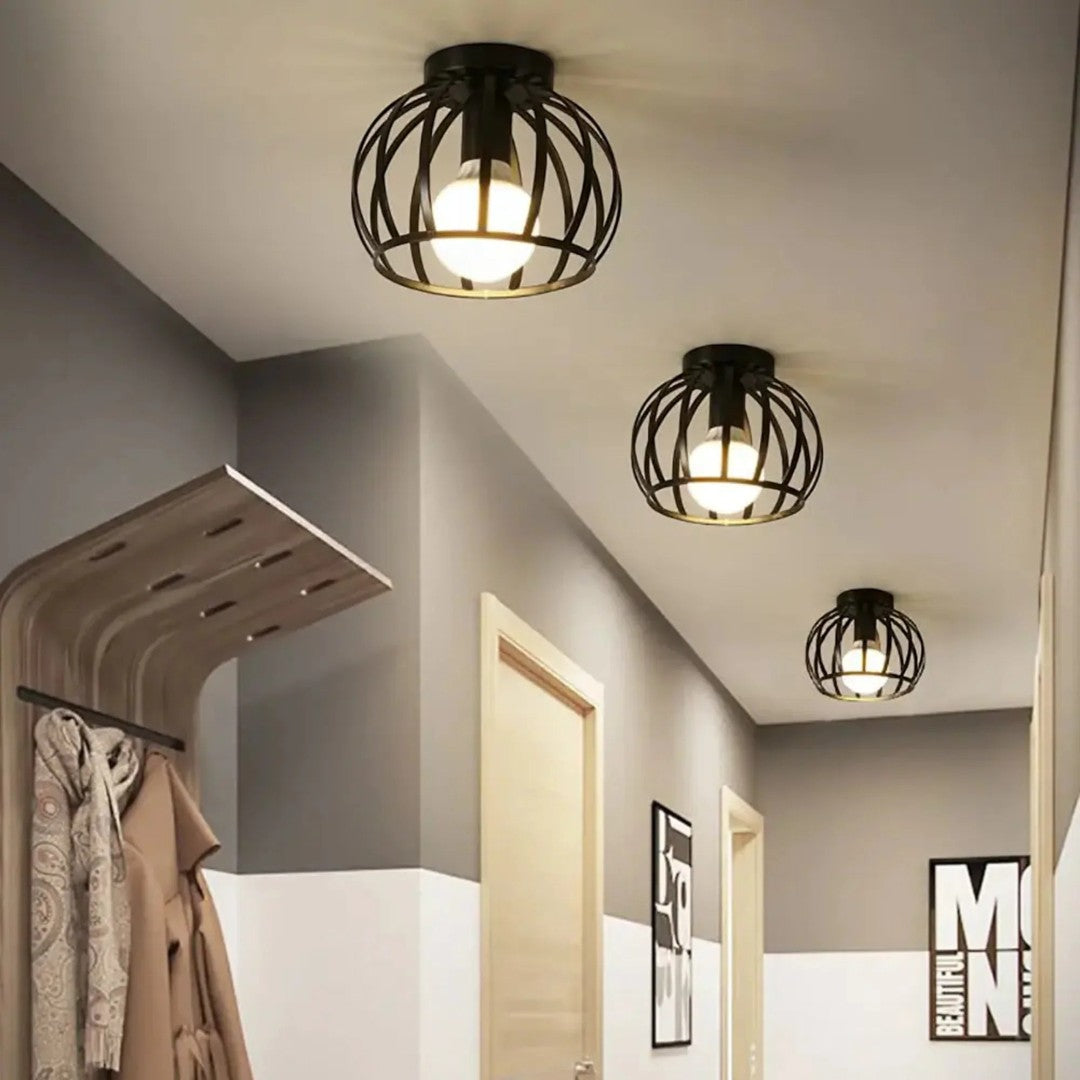 Plafonnier Industriel Pour La Maison | Métal Noir