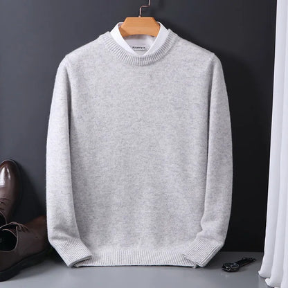 Pull Col Rond En Cachemire Pour Homme | Manches Longues