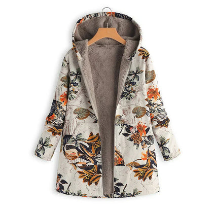 Veste À Capuche À Motifs Pour Femme | Hiver