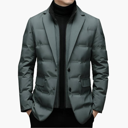 Veste D'hiver Matelassée Pour Homme | Revers Crantés