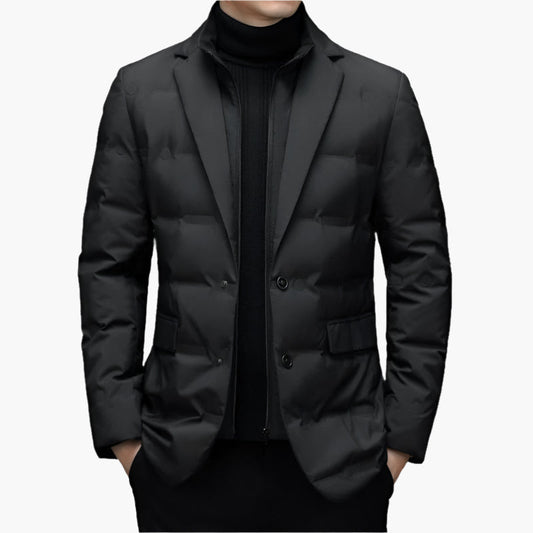 Veste D'hiver Matelassée Pour Homme | Revers Crantés
