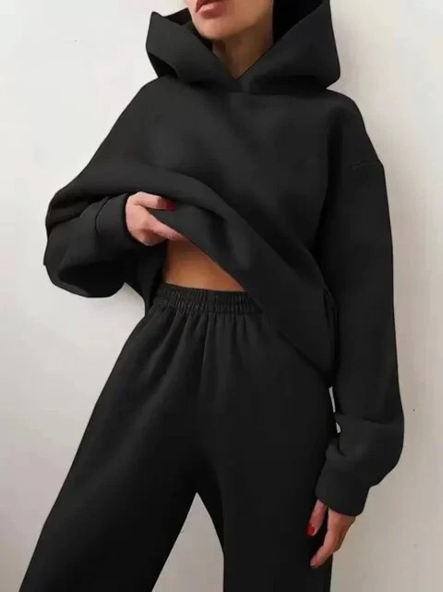 Ensemble Élégant Sweat À Capuche Et Pantalon Pour Femme