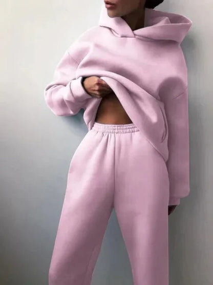 Ensemble Élégant Sweat À Capuche Et Pantalon Pour Femme