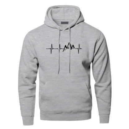 Sweat-Shirt Graphique Mountain Heartbeat Pour Homme | Manches Longues
