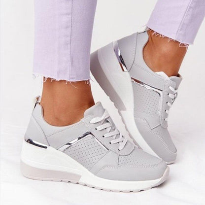 Baskets Compensées À Lacets Pour Femme | Décontractées