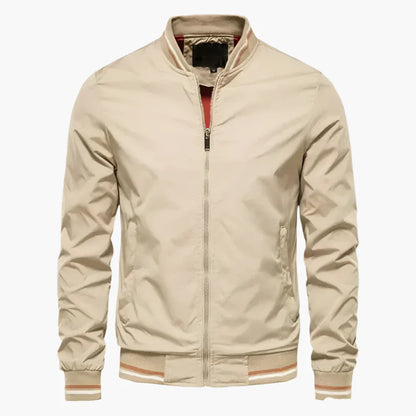 Blouson Aviateur Classique À Rayures Côtelées Pour Homme | Automne